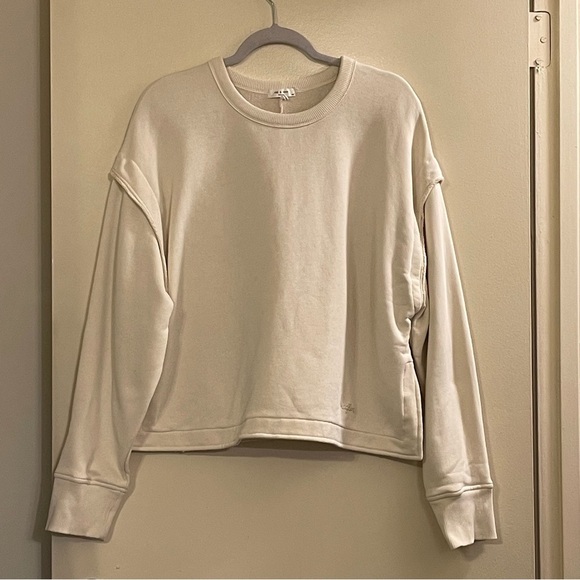 RAG & BONE NWOT Jo Cotton Blend Top in Ivory - Picture 7 of 12